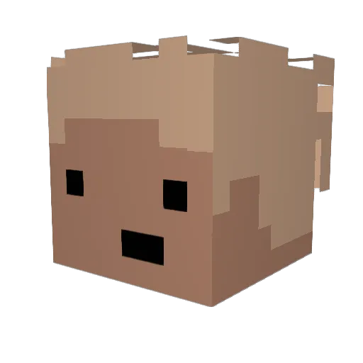 33roberto Minecraft avatar head, 3D render