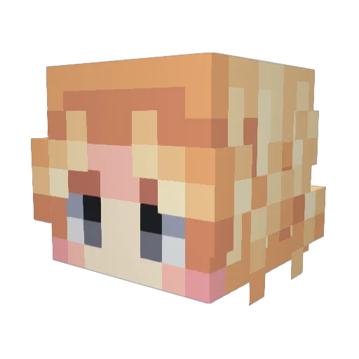 33wyguss Minecraft avatar head, 3D render