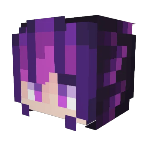 33x33 Minecraft avatar head, 3D render