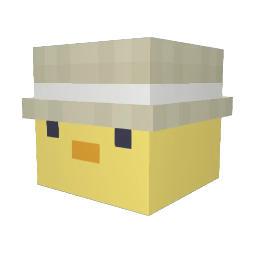 345p Minecraft avatar head, 3D render