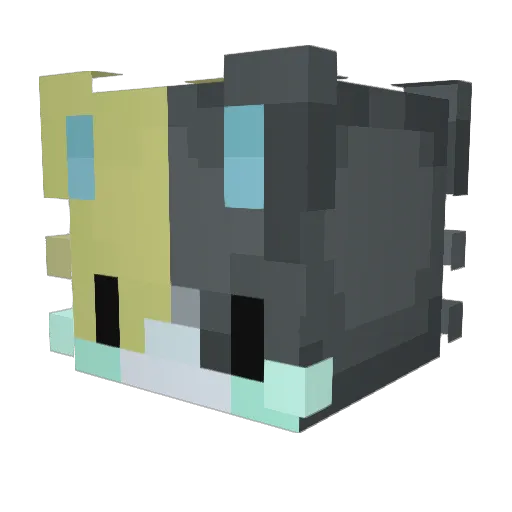 3499X Minecraft avatar head, 3D render
