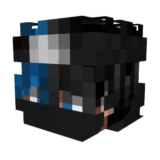 34Hitman Minecraft avatar head, 3D render