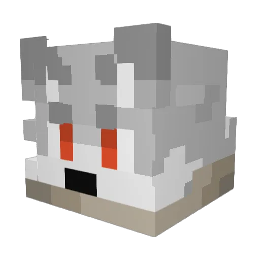 34mmyyx Minecraft avatar head, 3D render