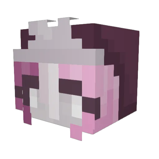 350H Minecraft avatar head, 3D render
