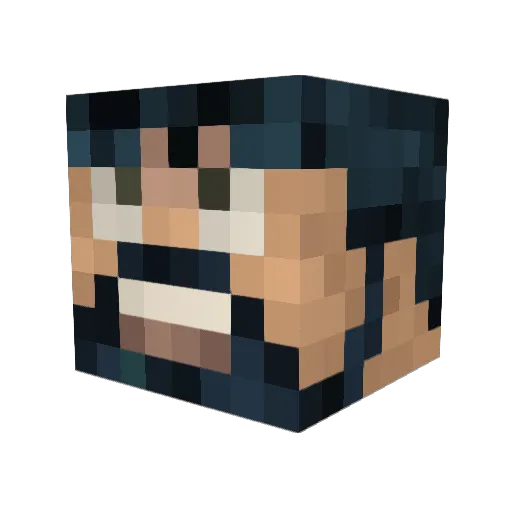 351MOP Minecraft avatar head, 3D render