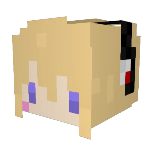 3546 Minecraft avatar head, 3D render