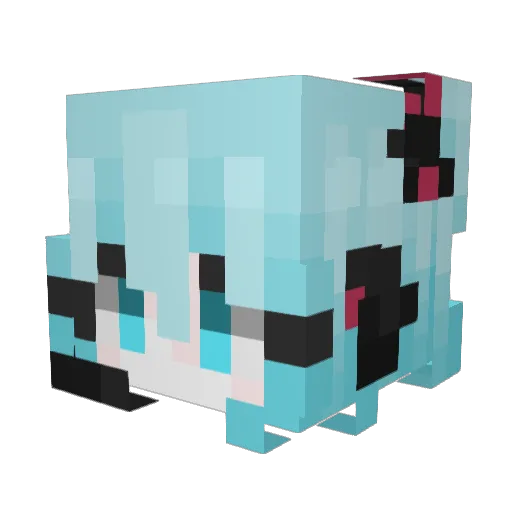 35DenizClx Minecraft avatar head, 3D render