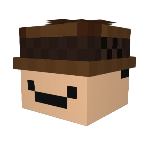 35DollarInTheBin Minecraft avatar head, 3D render
