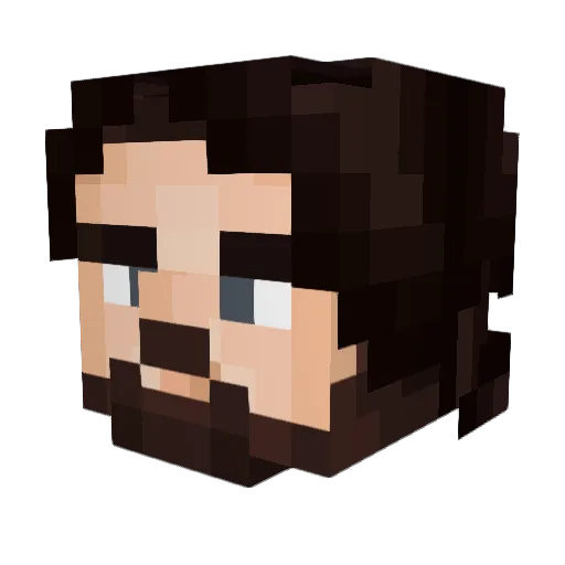 35GF Minecraft avatar head, 3D render