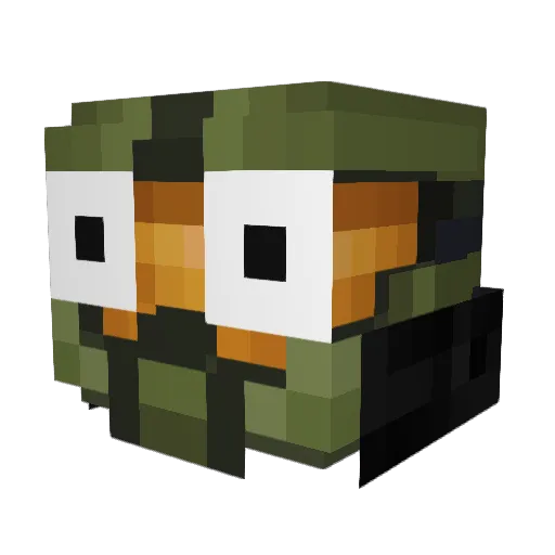 35PackOf5Gum Minecraft avatar head, 3D render