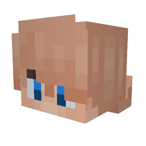 35lightning Minecraft avatar head, 3D render