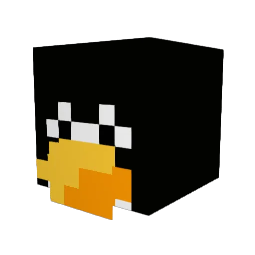 35zo Minecraft avatar head, 3D render