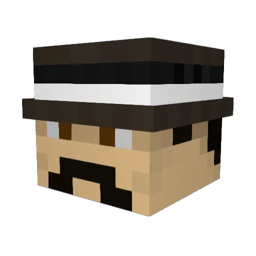 360GangsterElite Minecraft avatar head, 3D render