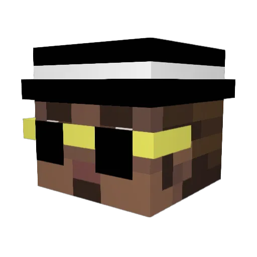 360NoDad Minecraft avatar head, 3D render