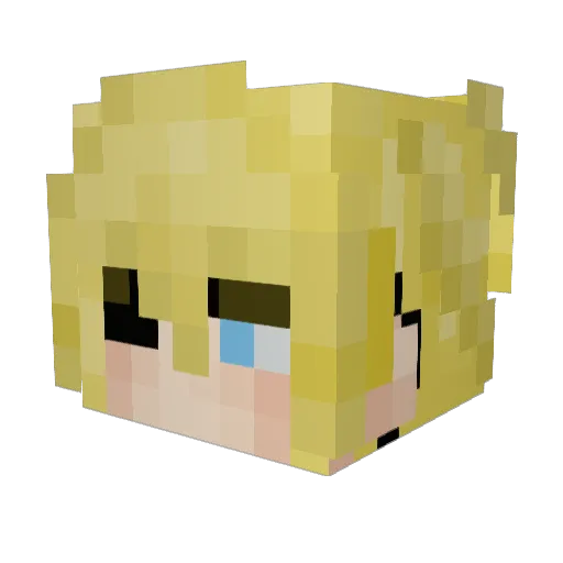 3615Ray Minecraft avatar head, 3D render