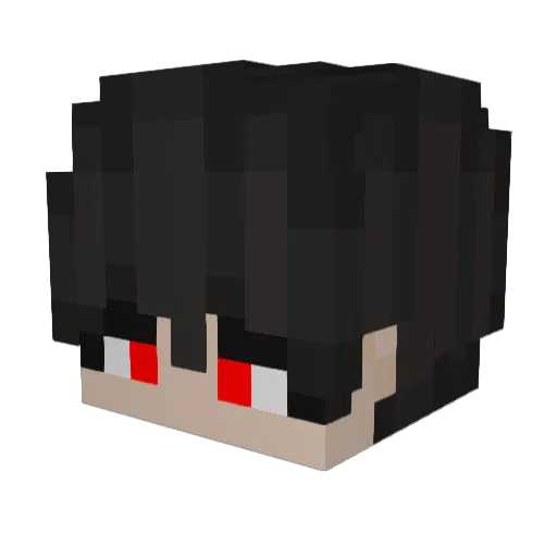 365_days Minecraft avatar head, 3D render