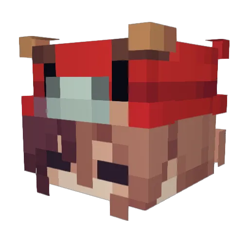 365mimimi Minecraft avatar head, 3D render