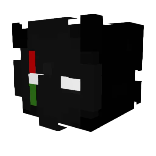 365s Minecraft avatar head, 3D render