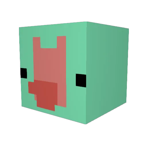 36613_e Minecraft avatar head, 3D render