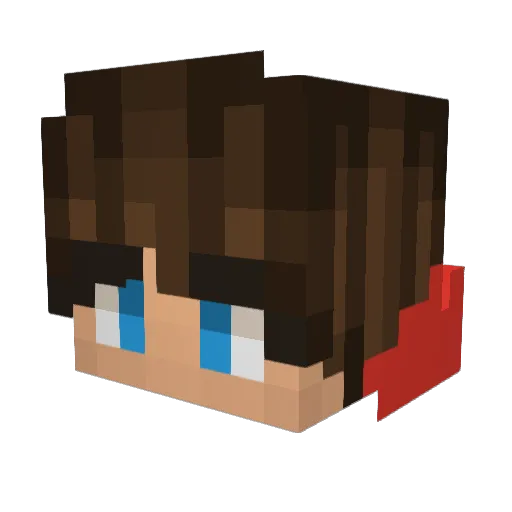 366cc Minecraft avatar head, 3D render