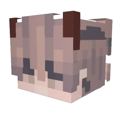 36Lh Minecraft avatar head, 3D render