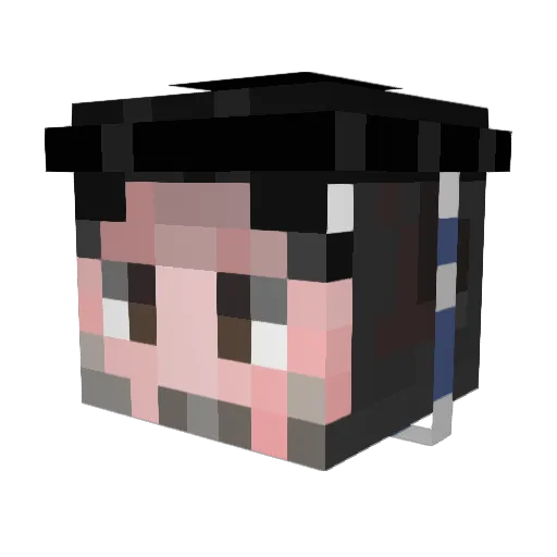 36kid Minecraft avatar head, 3D render