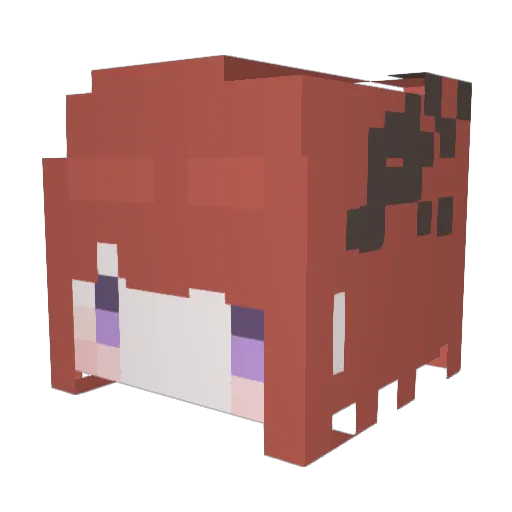 3736 Minecraft avatar head, 3D render