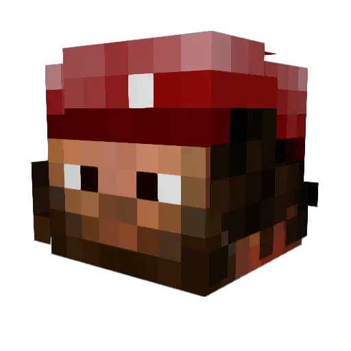 378systema Minecraft avatar head, 3D render