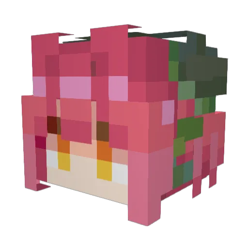 37Cs_Embergrey Minecraft avatar head, 3D render