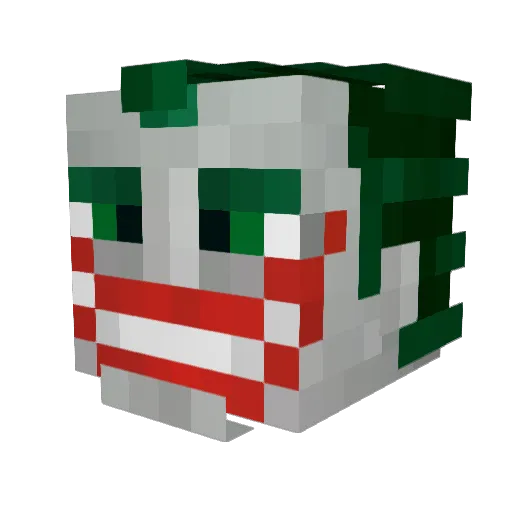 382WiZaRdrY Minecraft avatar head, 3D render