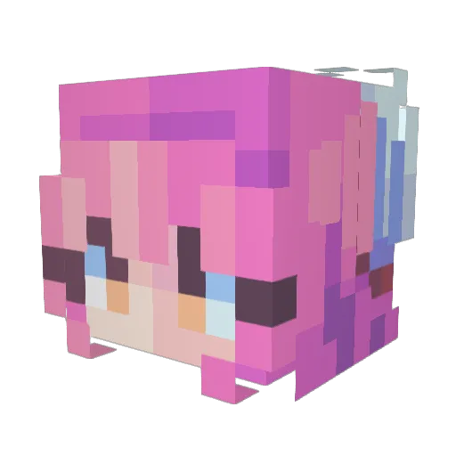 3886 Minecraft avatar head, 3D render