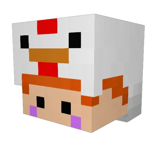 38Bn Minecraft avatar head, 3D render