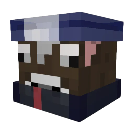 38YB Minecraft avatar head, 3D render