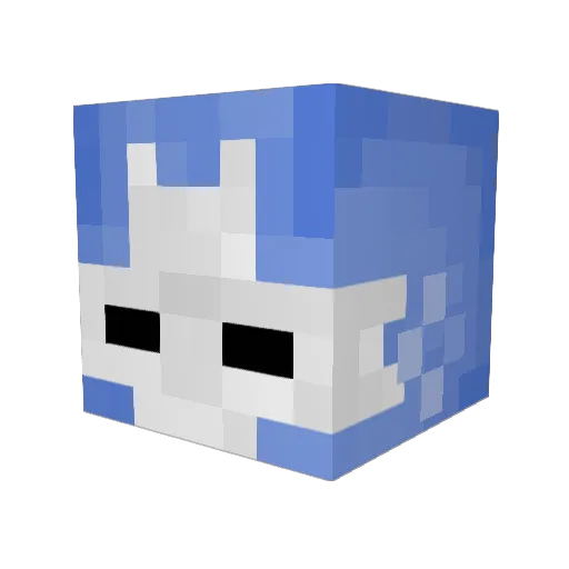 38_J Minecraft avatar head, 3D render