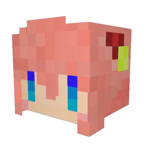 38by Minecraft avatar head, 3D render