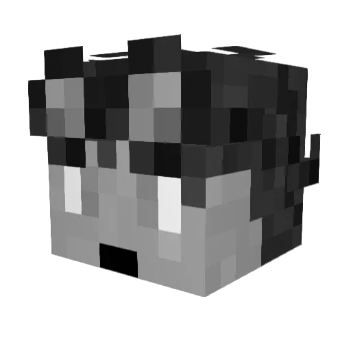 3903 Minecraft avatar head, 3D render