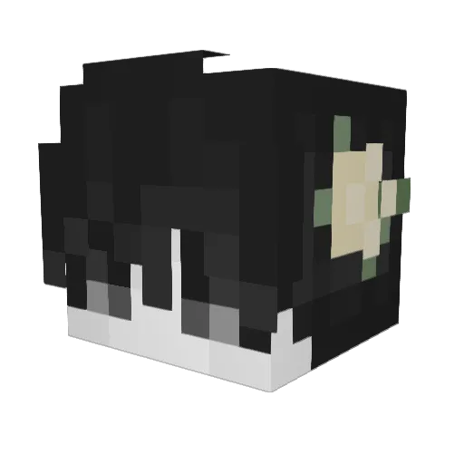 3911 Minecraft avatar head, 3D render