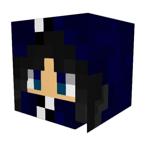 3939SAKU Minecraft avatar head, 3D render