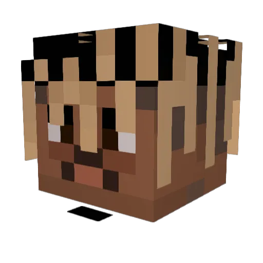 39eerwrld Minecraft avatar head, 3D render