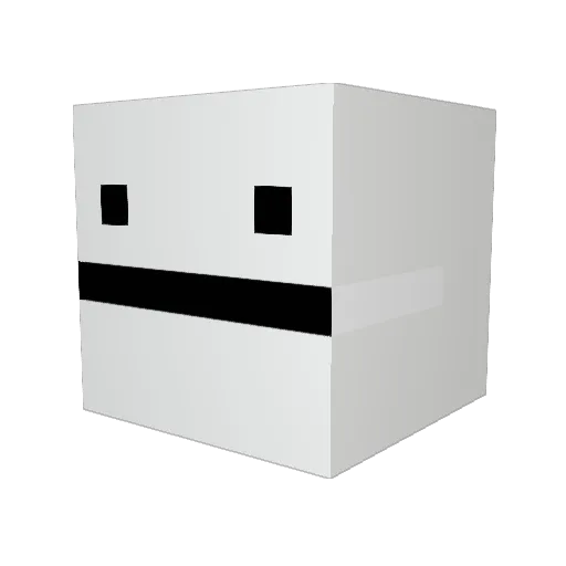 39i Minecraft avatar head, 3D render