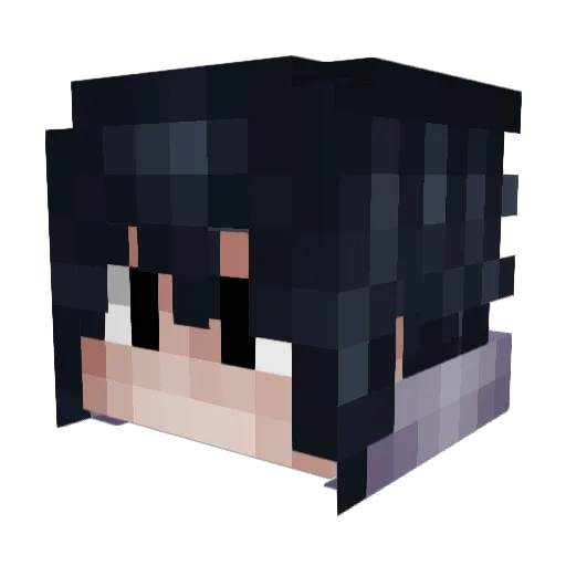 39kura Minecraft avatar head, 3D render