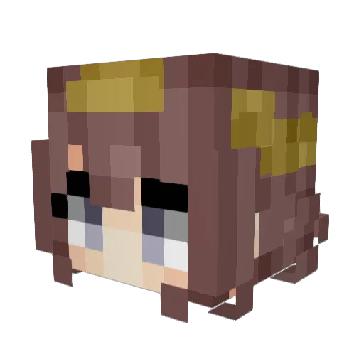 39sann Minecraft avatar head, 3D render