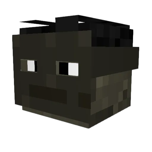 3A_Z Minecraft avatar head, 3D render