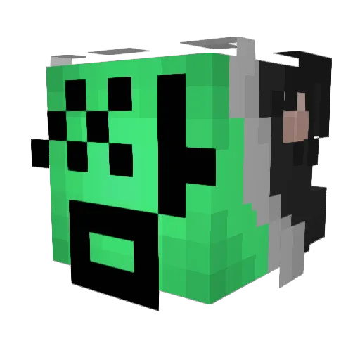 3BOB0301 Minecraft avatar head, 3D render