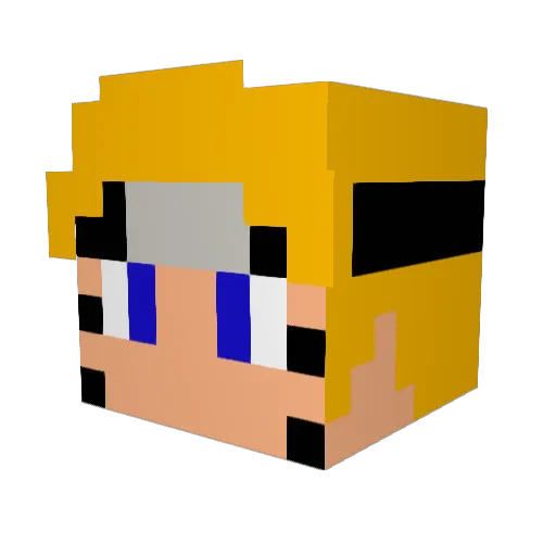 3Bangz Minecraft avatar head, 3D render