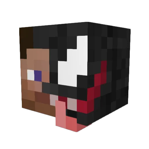 3D2003 Minecraft avatar head, 3D render
