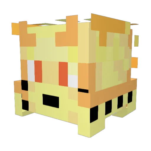 3DNarutoGaming Minecraft avatar head, 3D render