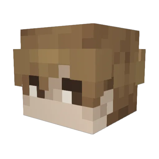 3DPABCTBYUTE Minecraft avatar head, 3D render