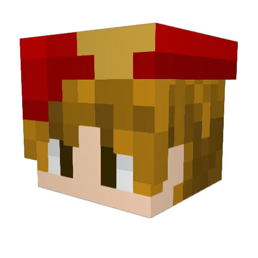3DR_S Minecraft avatar head, 3D render