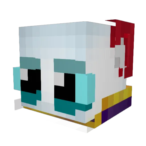 3DXNacat Minecraft avatar head, 3D render